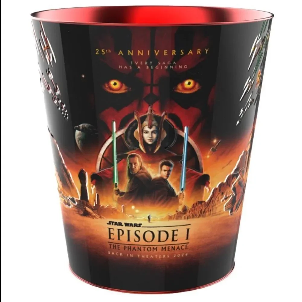 Cinemark Star Wars Episode 1 One 25th Anniversary Popcorn Tin And Cup Set